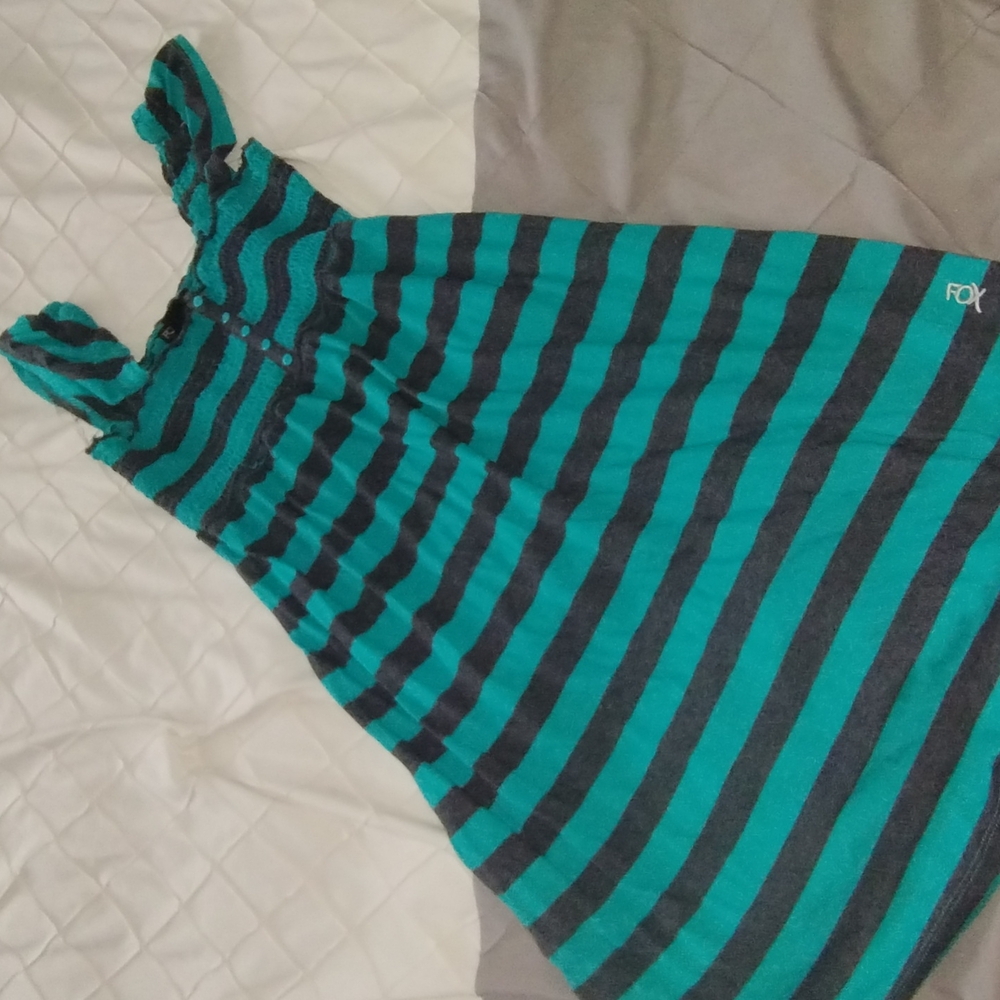 Fox Striped Green and Black Dress